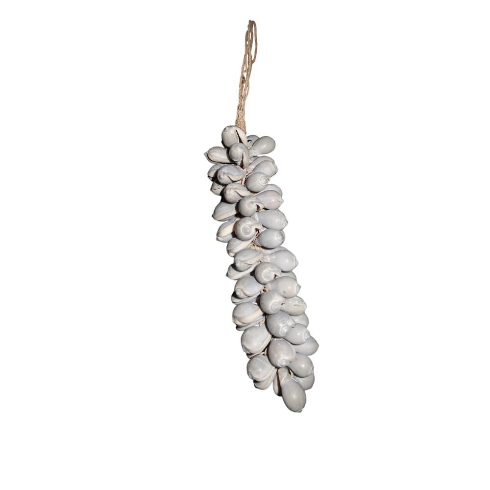 Handcrafted Balinese Natural Seashell Door Hanger Boho Shell Cluster Decor OS